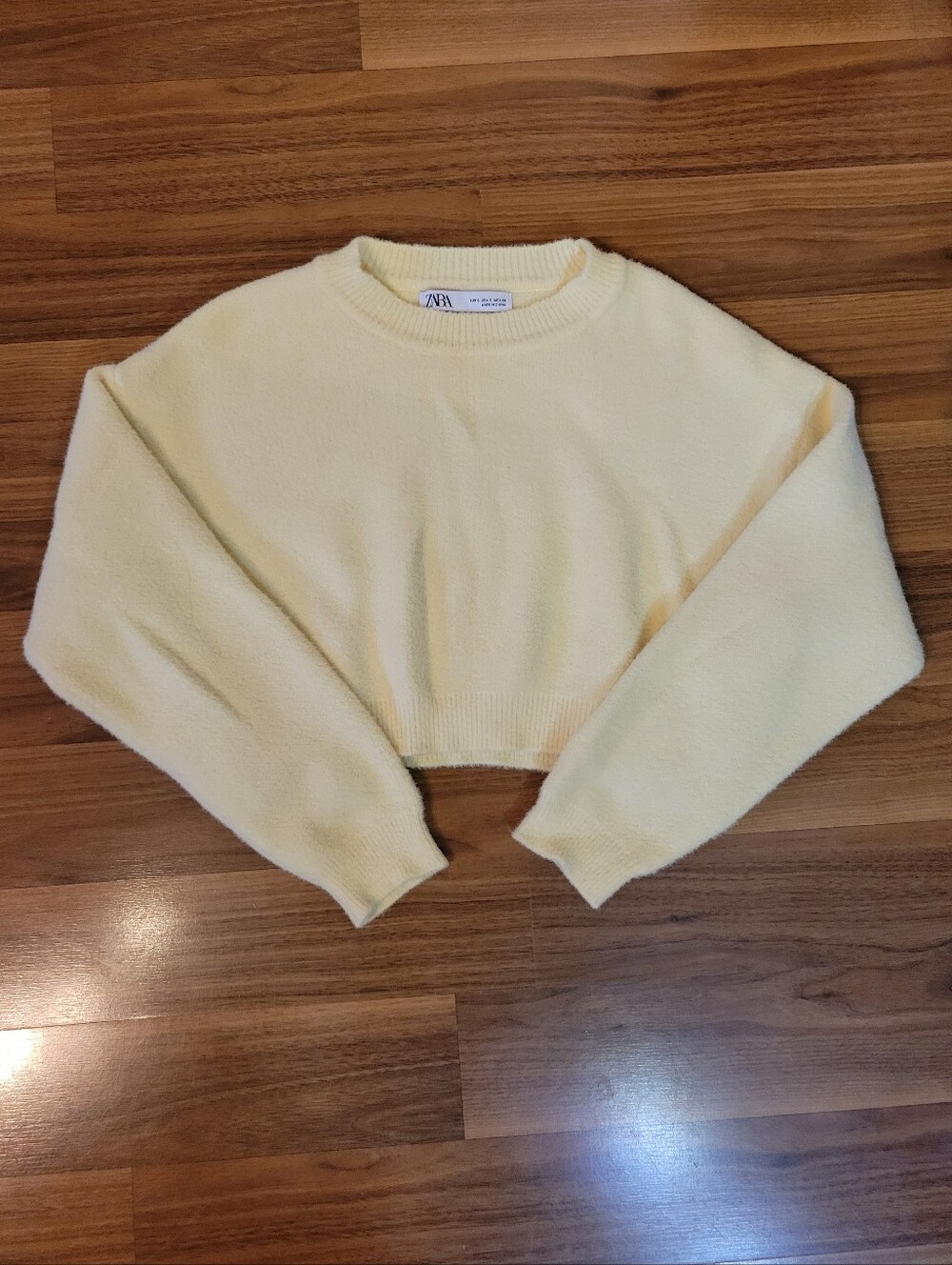 Zara Crewneck Sweater in Pale Yellow